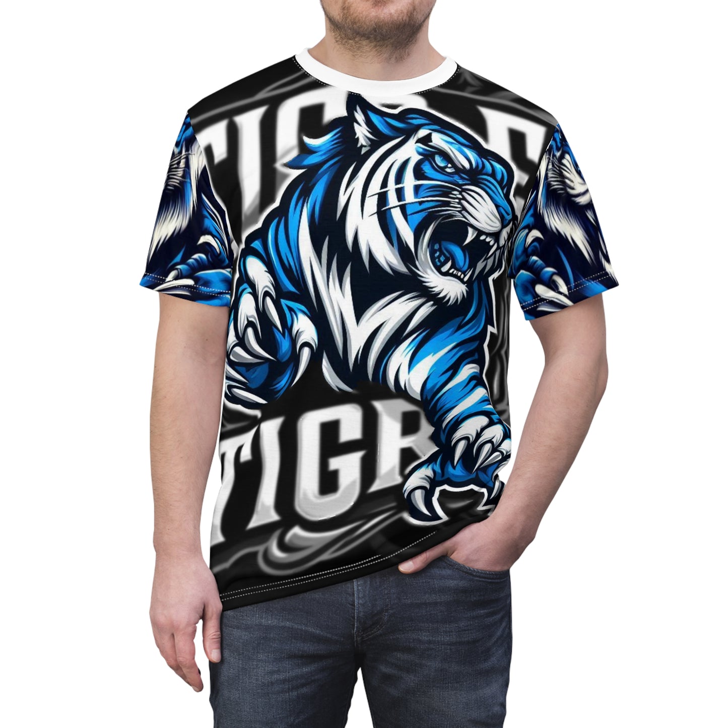 Tigres del Licey - Unisex Cut & Sew Tee (AOP)