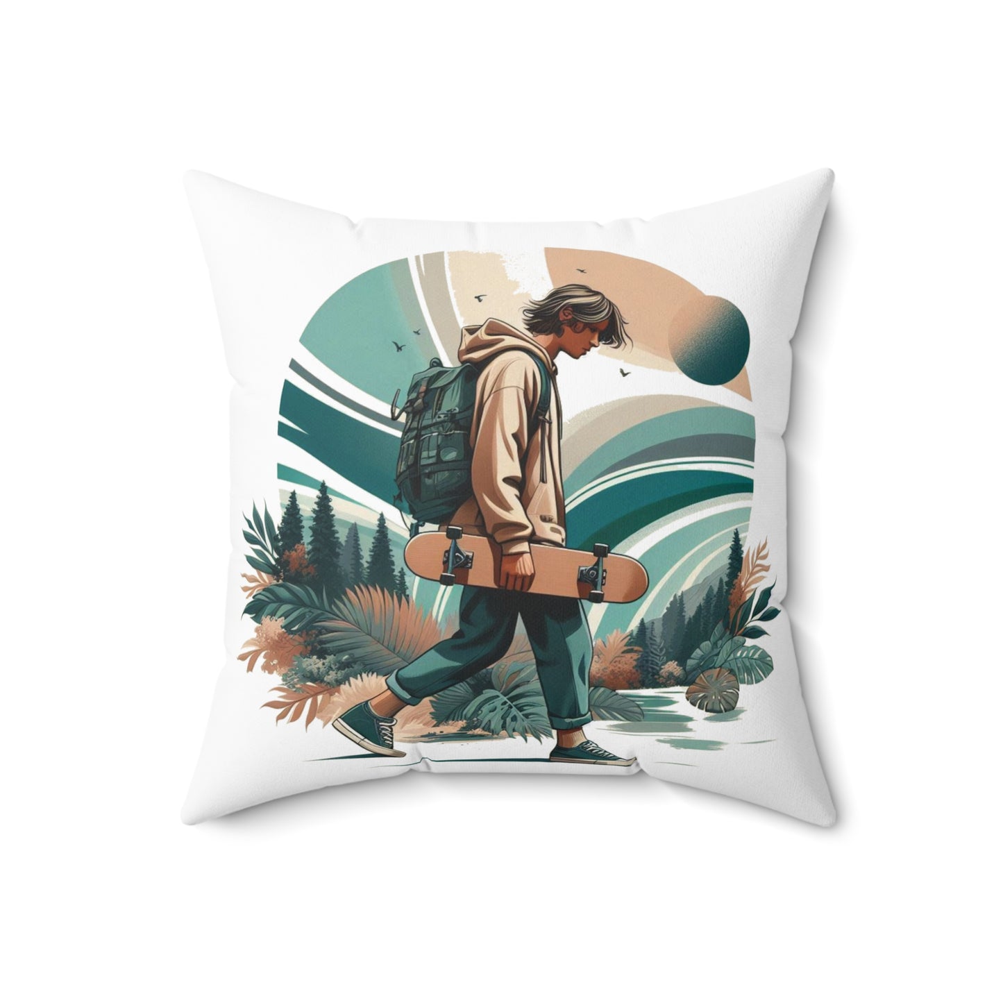 Spun Polyester Square Pillow