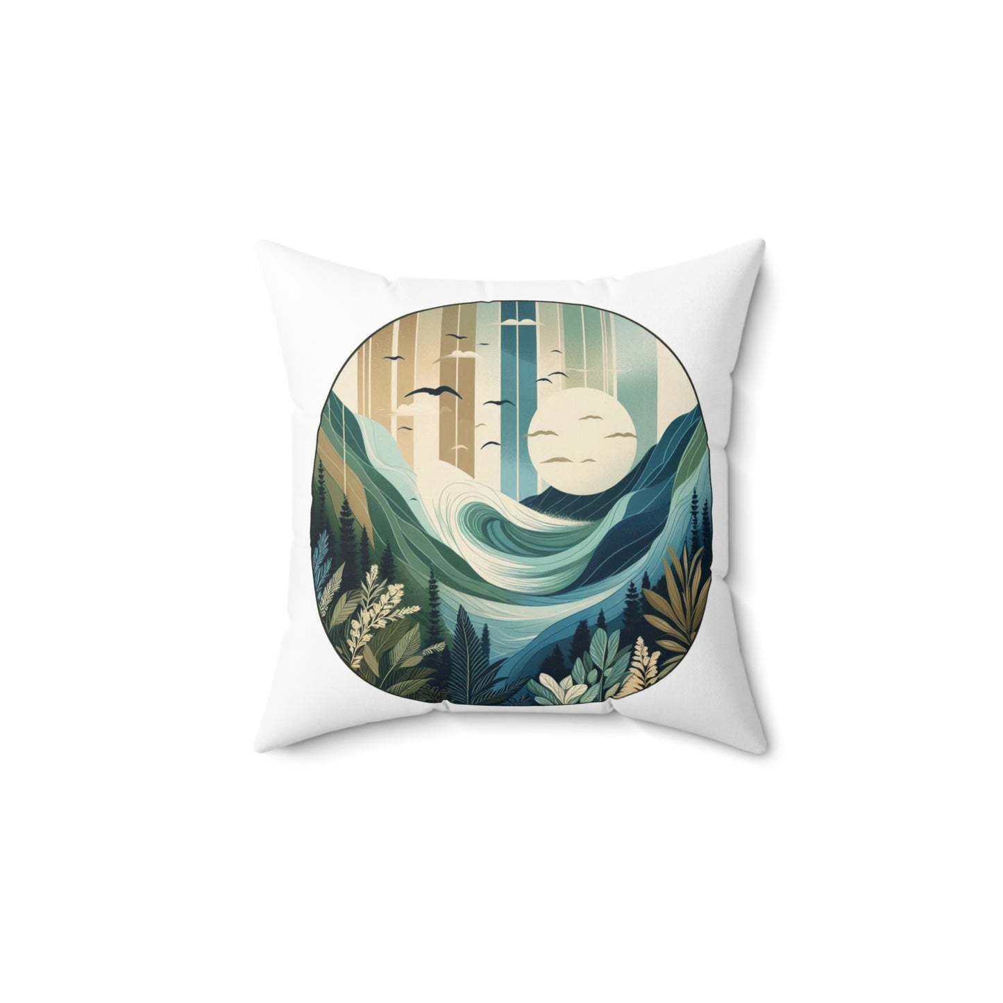 Spun Polyester Square Pillow